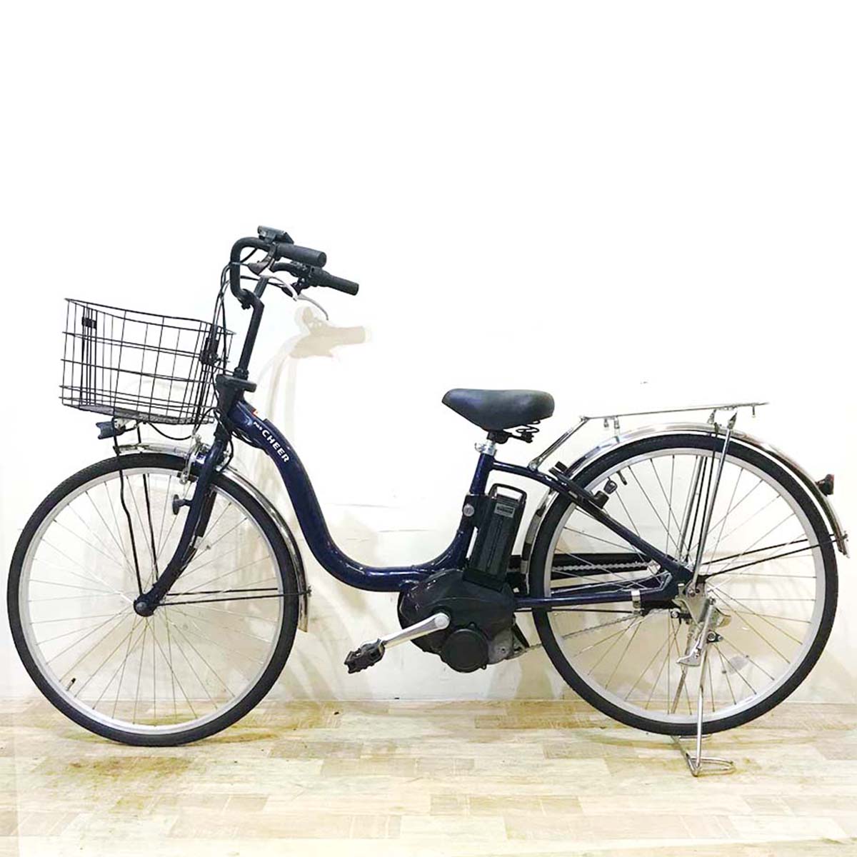 中古電動自転車  ヤマハ PAS Cheer パス チア ネイビー 26インチ KA067