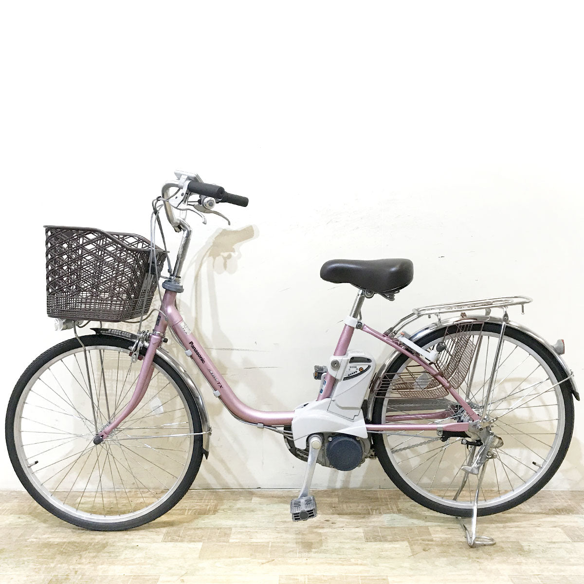 中古電動自転車 パナソニック ビビ TX ピンク 24インチ KF091 