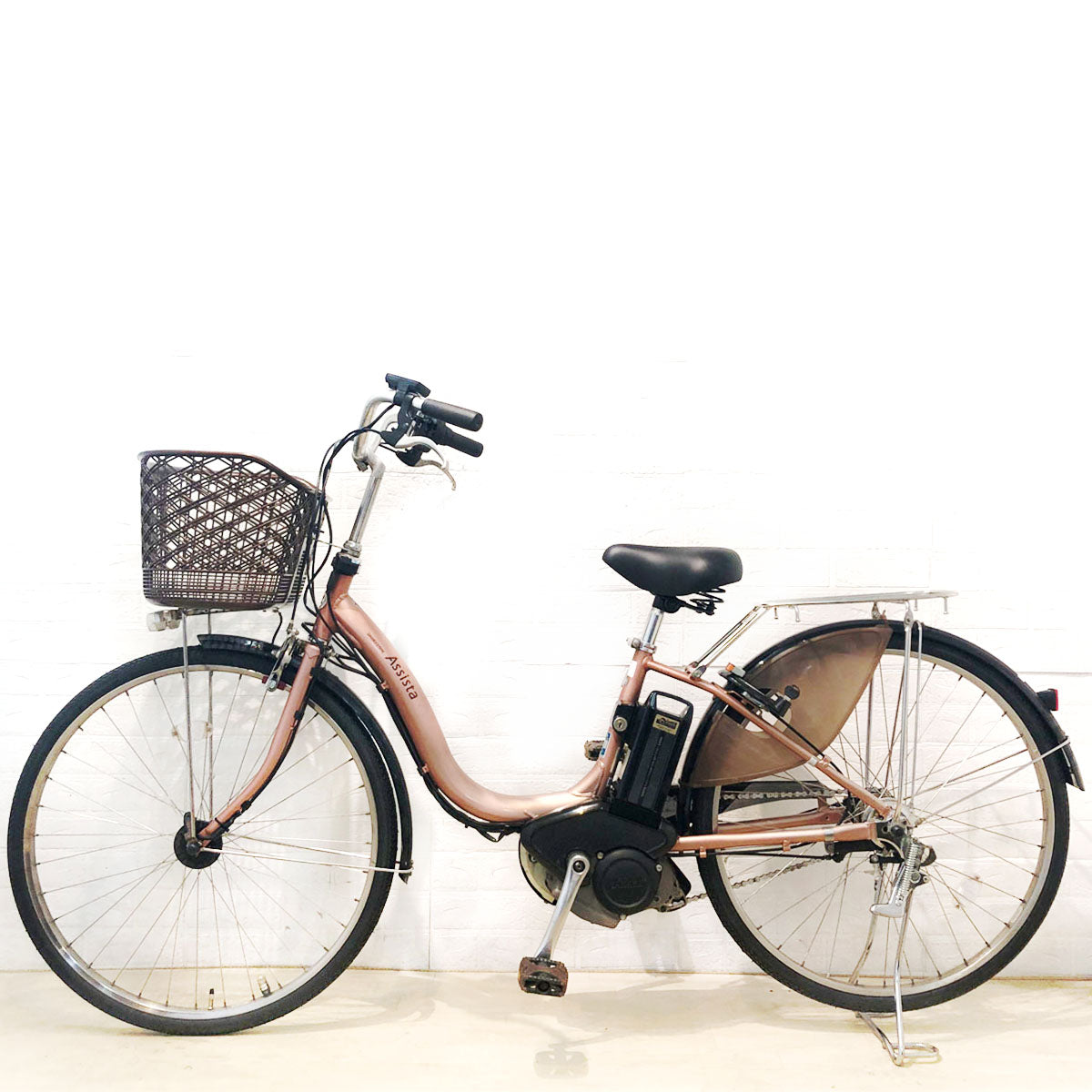中古電動自転車 ブリヂストン アシスタ DX ピンクゴールド 26インチ YB055