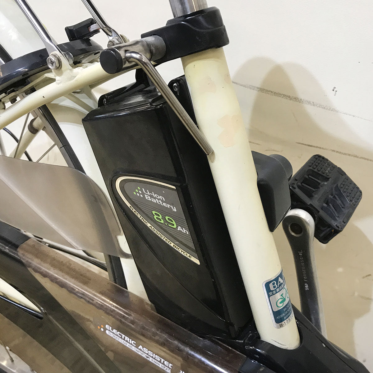 中古電動自転車 パナソニック ビビ スタイル DX アイボリーホワイト 26インチ KF092