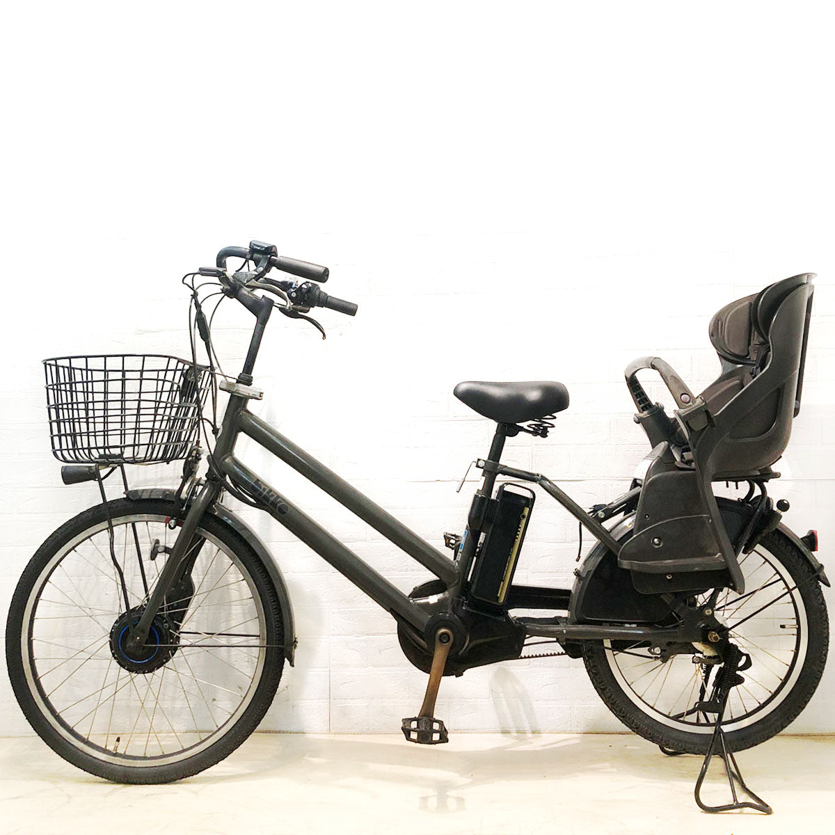 中古電動自転車 ブリヂストン bikke GRI ビッケ グリ グレー 前24×後20インチ YB060 