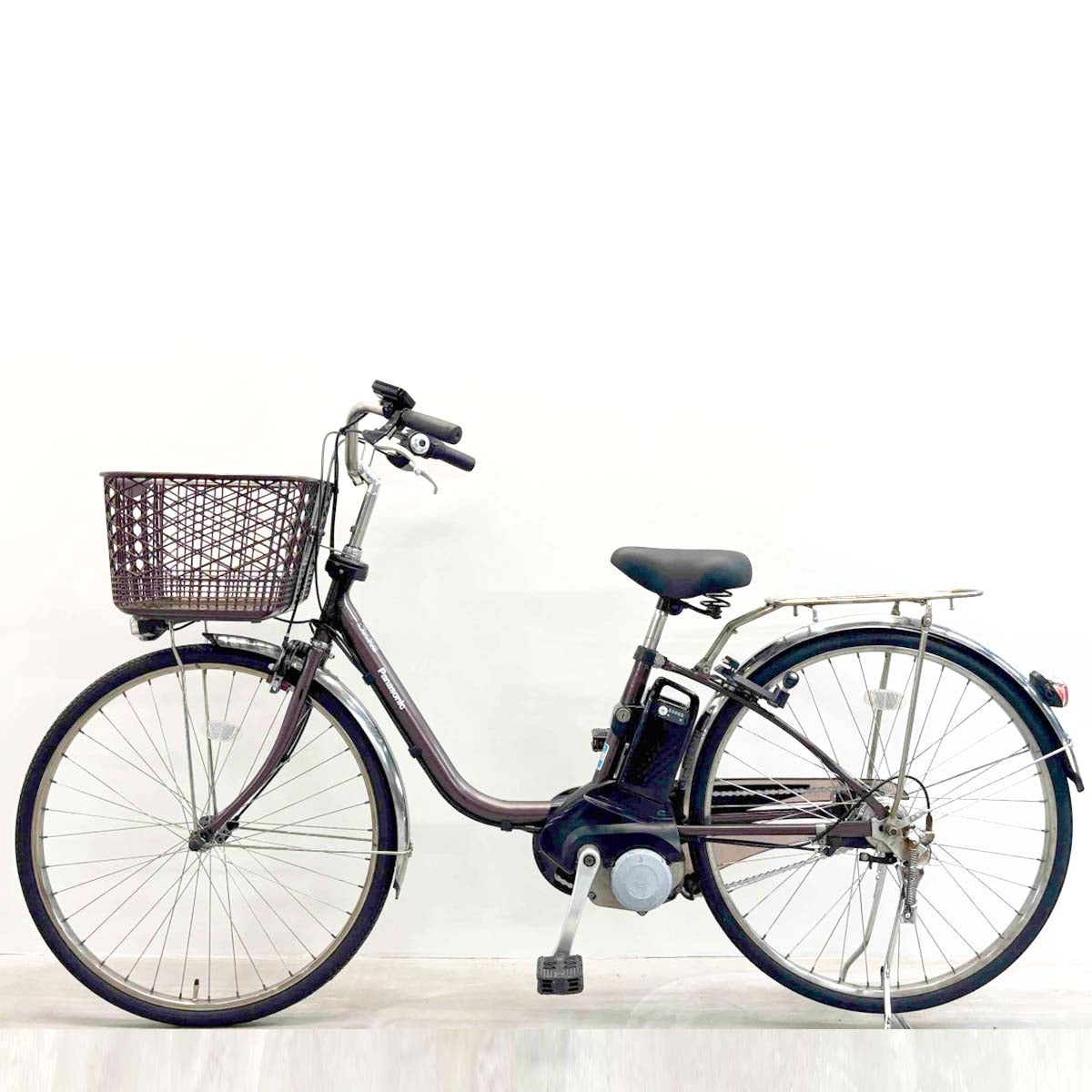 中古電動自転車 パナソニック ビビDX ブラウン 26インチ YJ119