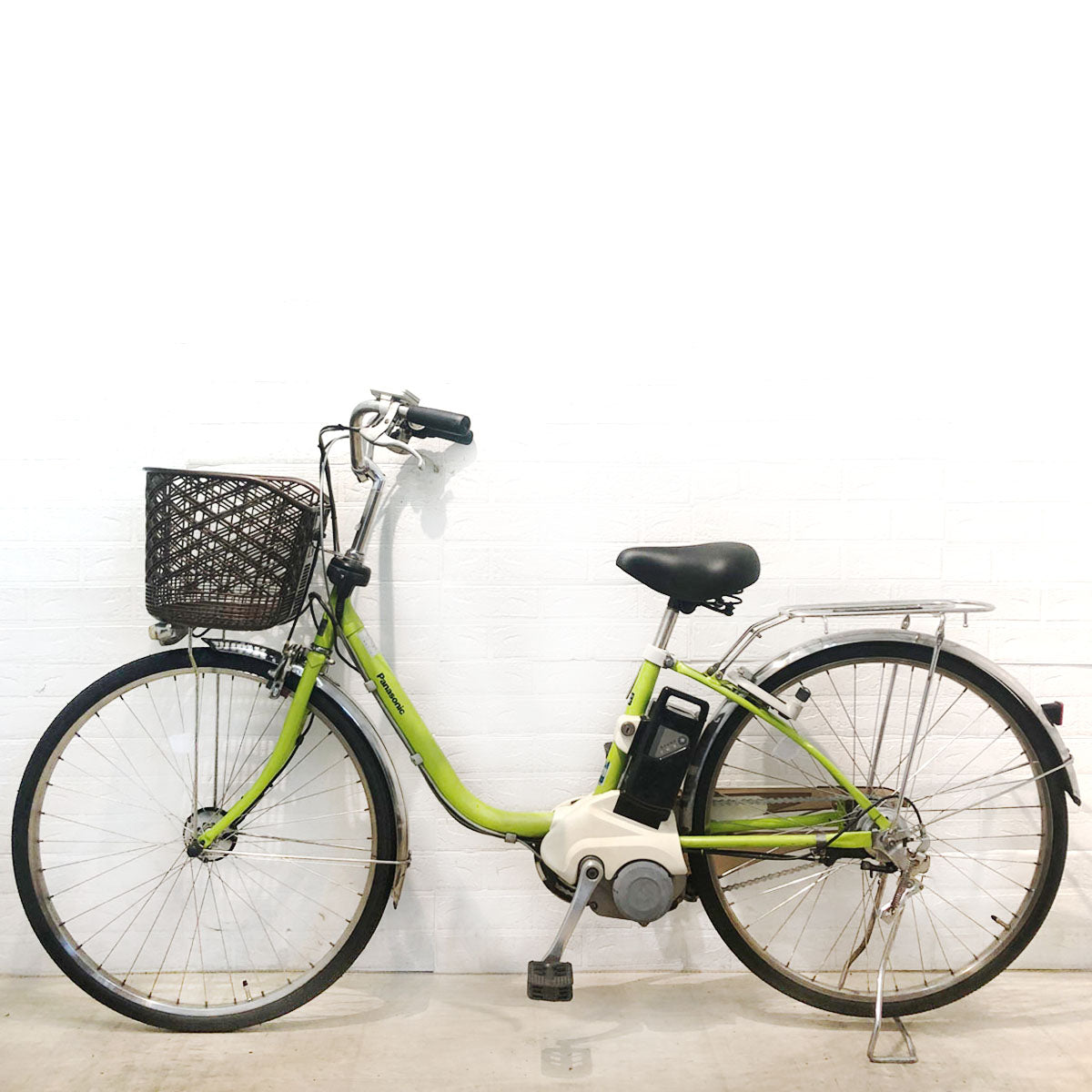 電動自転車 パナソニック ビビ DX グリーン 26インチ YU087 【中古車 