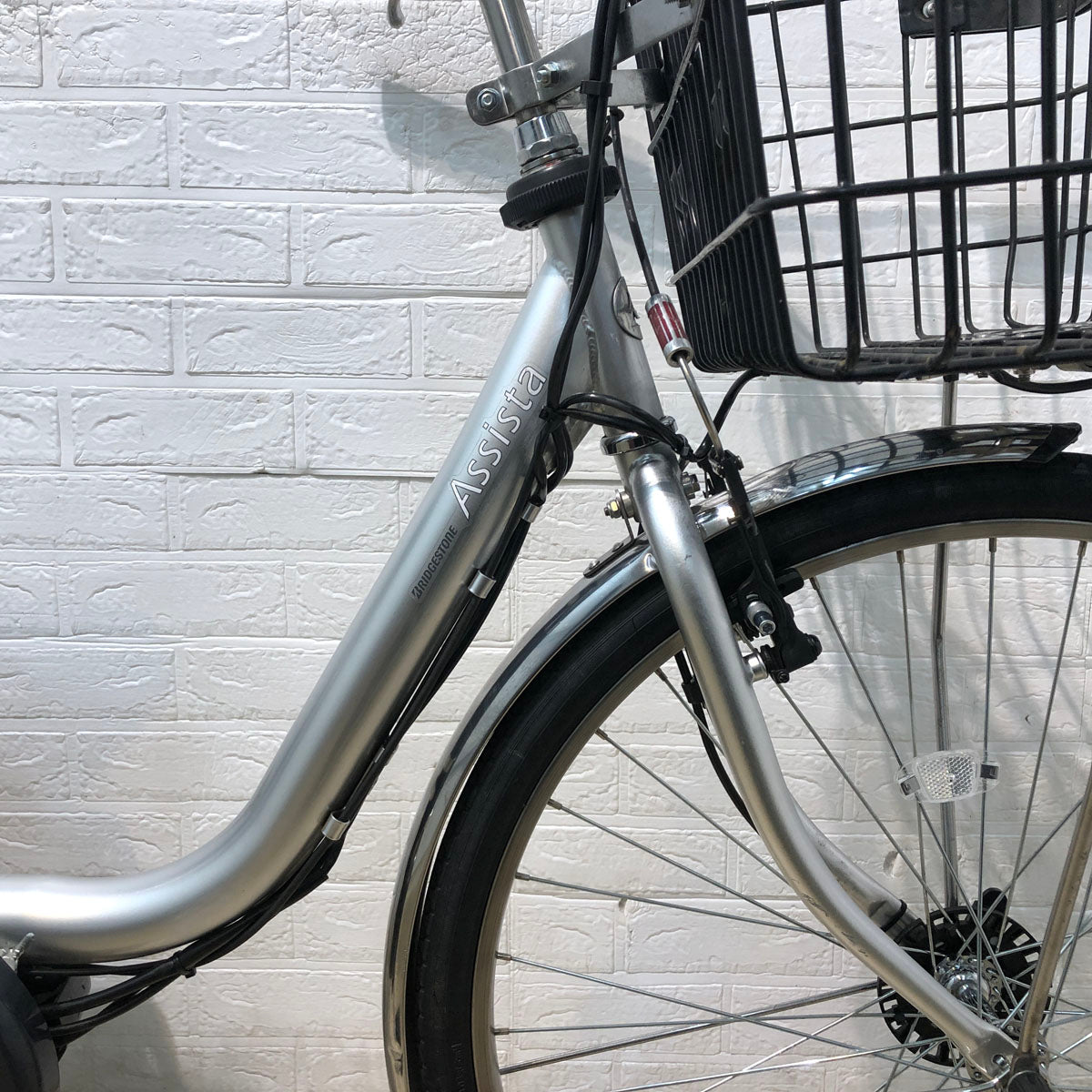 中古電動自転車 ブリヂストン アシスタ ビジネス U型 シルバー 26インチ YB058 