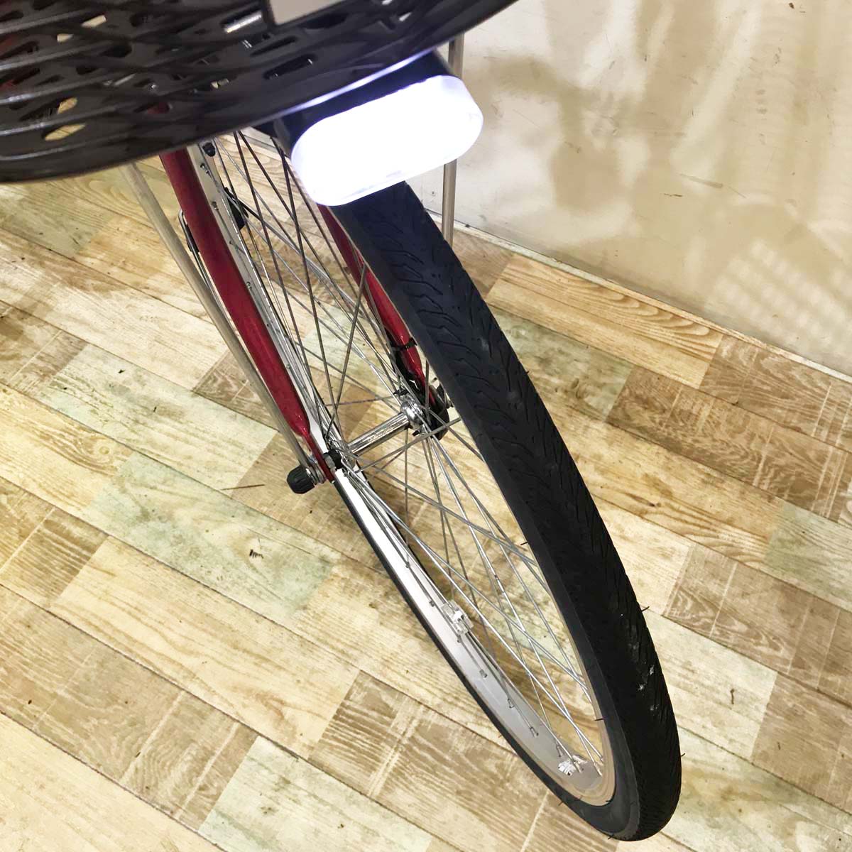 中古電動自転車  ヤマハ PAS Cheer パス チア レッド 26インチ KA072