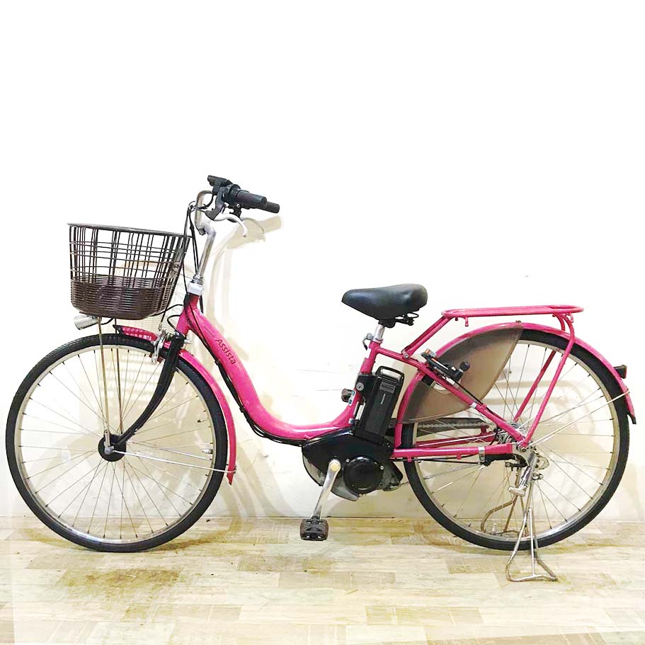 中古電動自転車  パナソニック ビビ スタイル DX ピンク 26インチ KA073