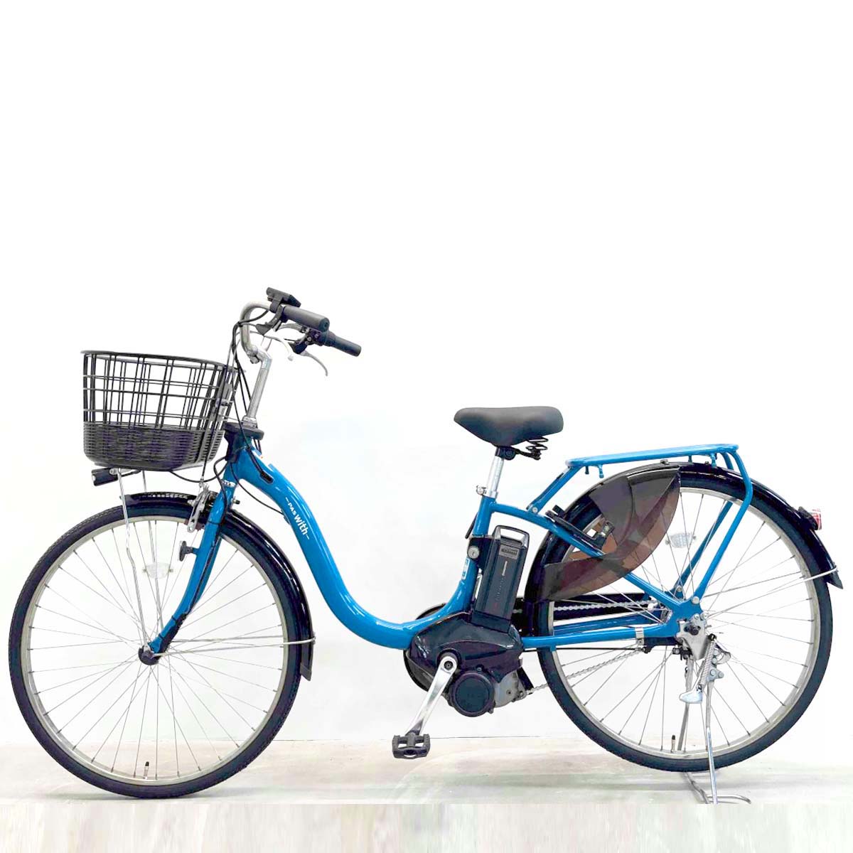 中古電動自転車 ヤマハ PAS ウィズ ブルー 26インチ YJ123