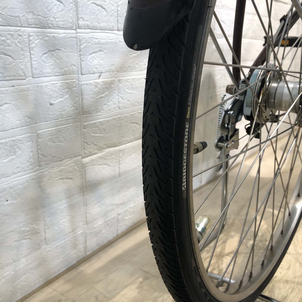 中古電動自転車 ブリヂストン アシスタ ポルク ブラウン 26インチ YB063 