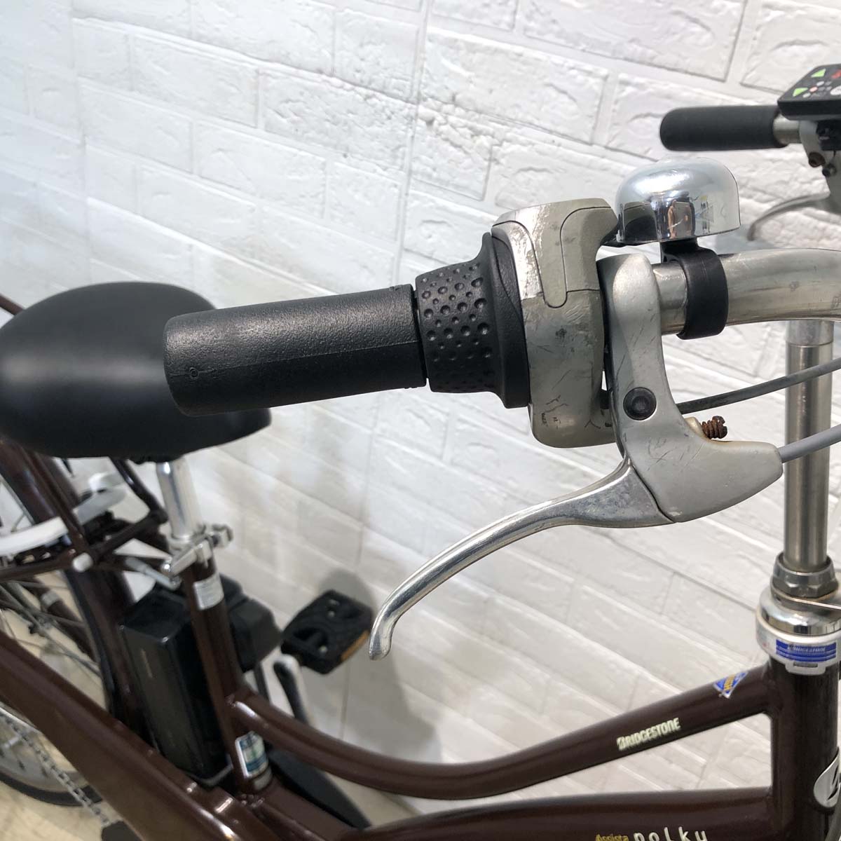 中古電動自転車 ブリヂストン アシスタ ポルク ブラウン 26インチ YB063 