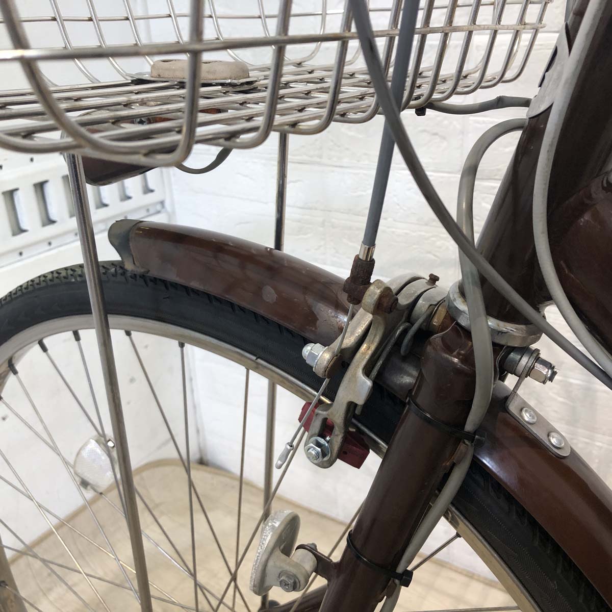 中古電動自転車 ブリヂストン アシスタ ポルク ブラウン 26インチ YB063 