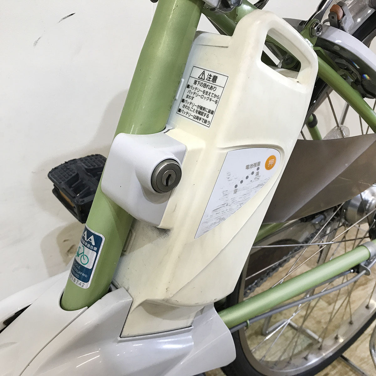 中古電動自転車  パナソニック ビビ EX グリーン 26インチ KF100