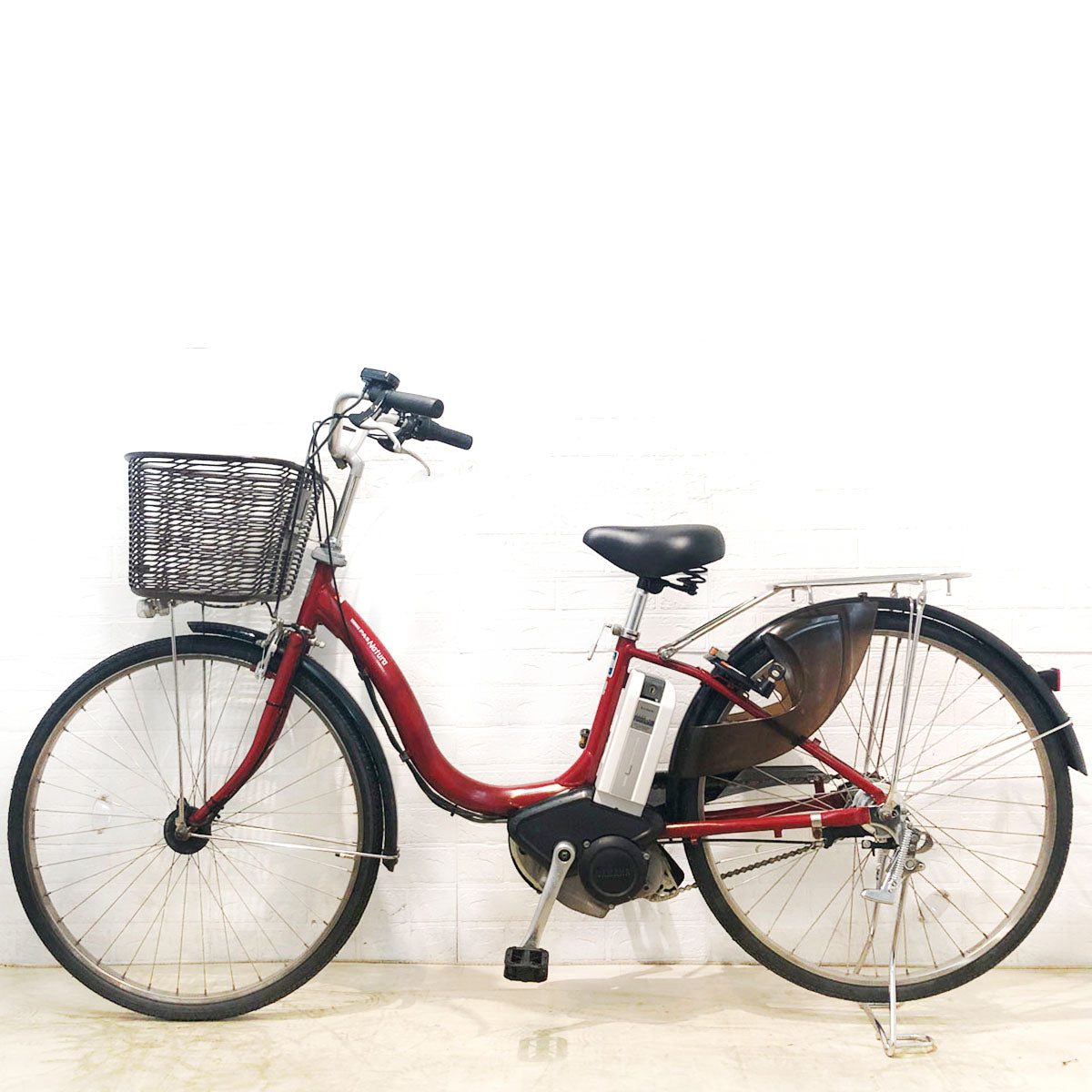中古電動自転車 ヤマハ PAS ナチュラ M レッド 26インチ YB066