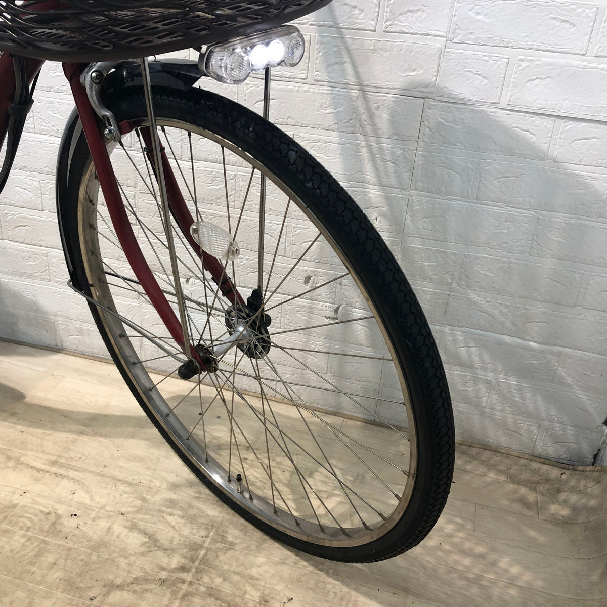 中古電動自転車 ヤマハ PAS ナチュラ M レッド 26インチ YB066