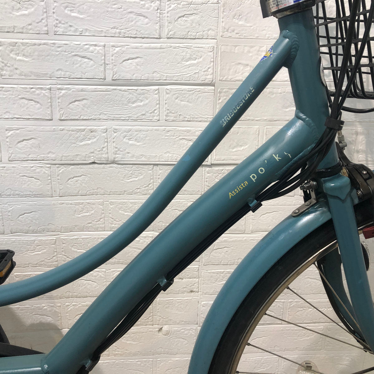 中古電動自転車 ブリヂストン アシスタ ポルク  グリーンアッシュ 26インチ YB072