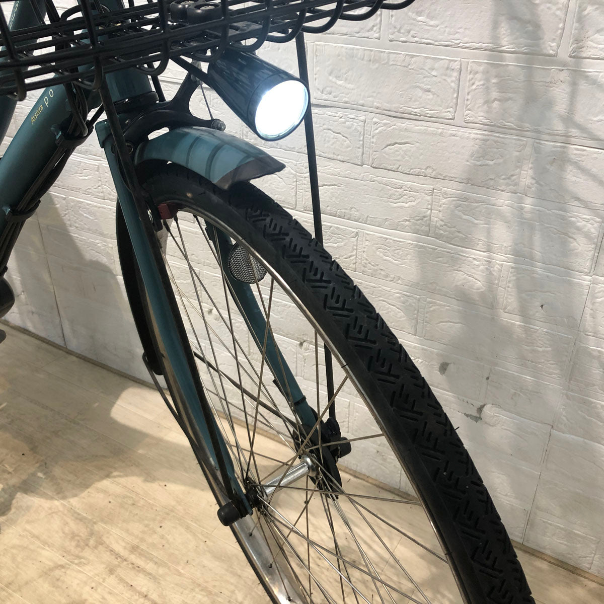 中古電動自転車 ブリヂストン アシスタ ポルク  グリーンアッシュ 26インチ YB072