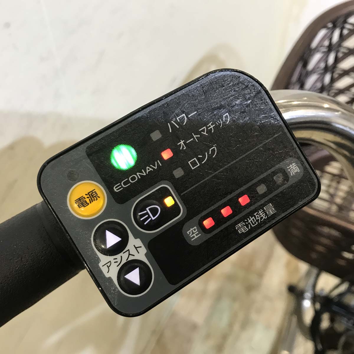 中古電動自転車 パナソニック ビビ SX ブラウン 26インチKA087 