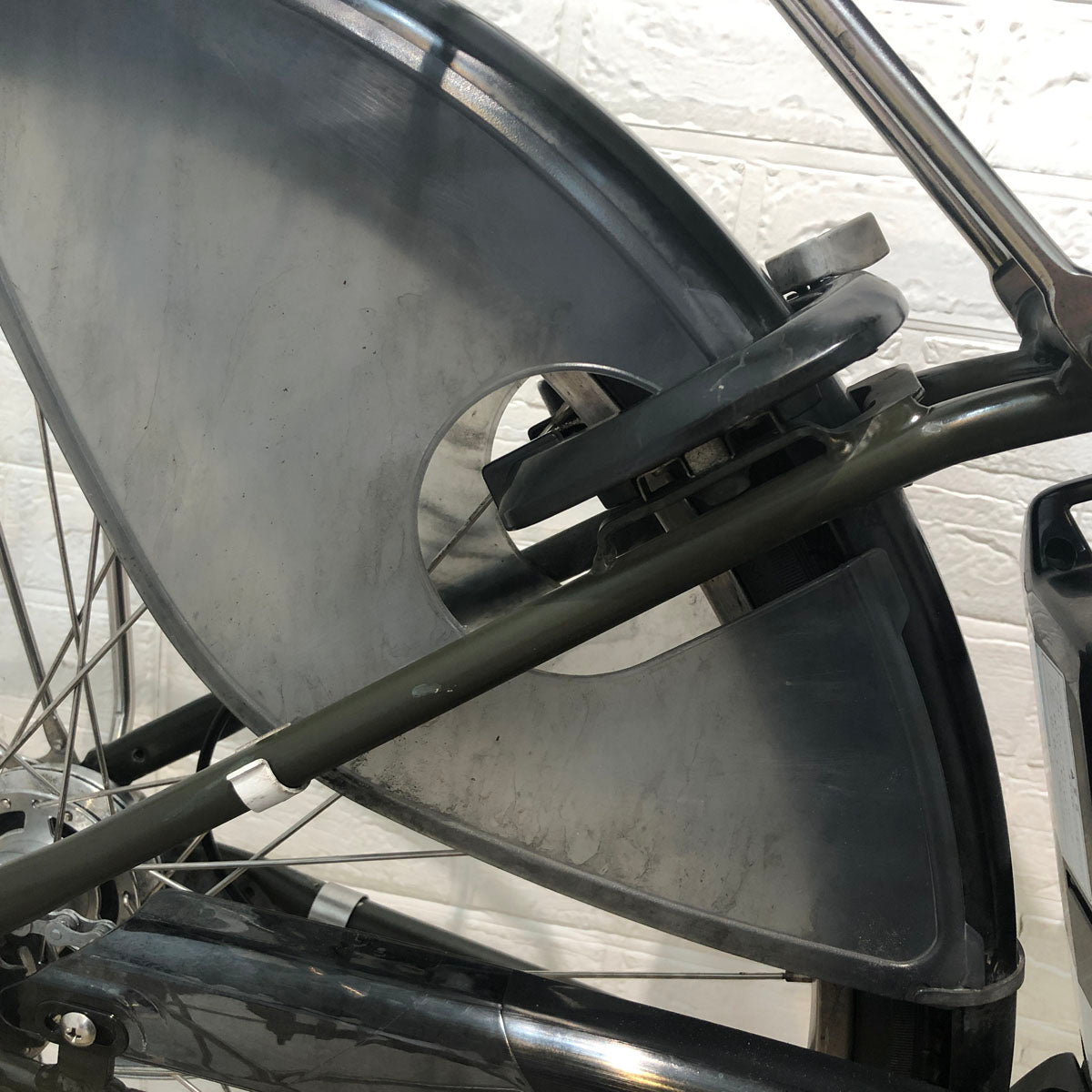 中古電動自転車 ブリヂストン アシスタ DX カーキ 26インチ YB073