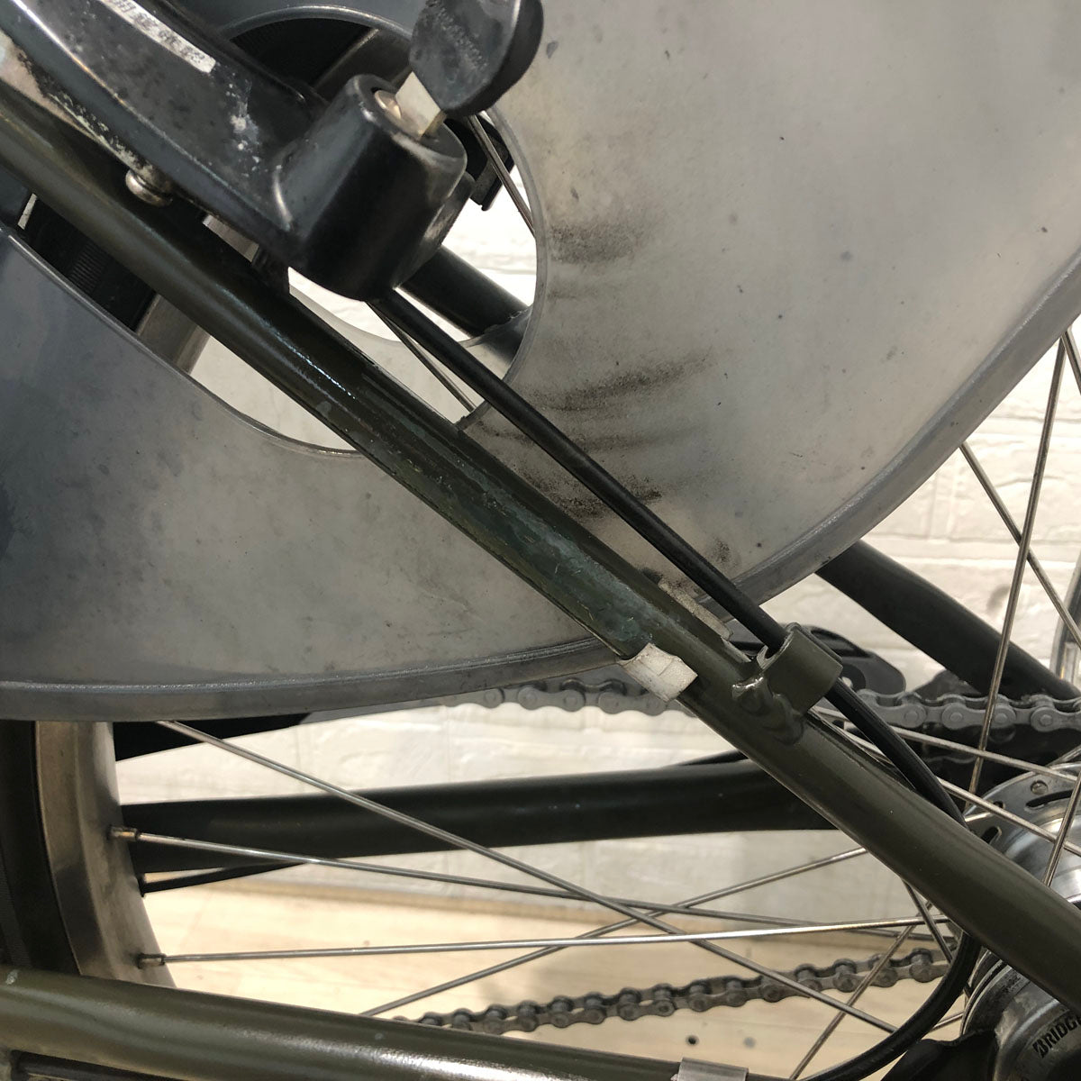 中古電動自転車 ブリヂストン アシスタ DX カーキ 26インチ YB073