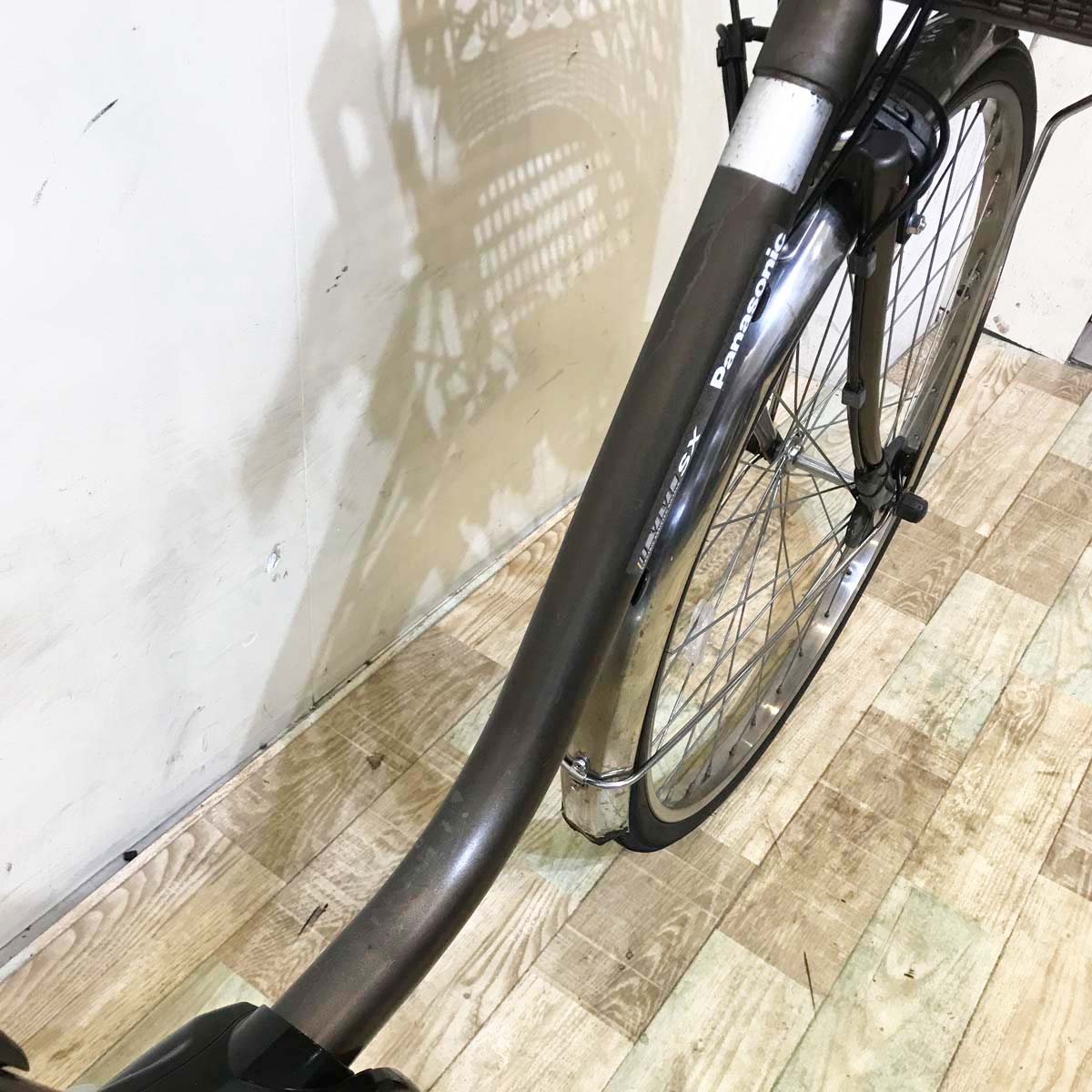 中古電動自転車 パナソニック ビビ SX ブラウン 26インチKA087 