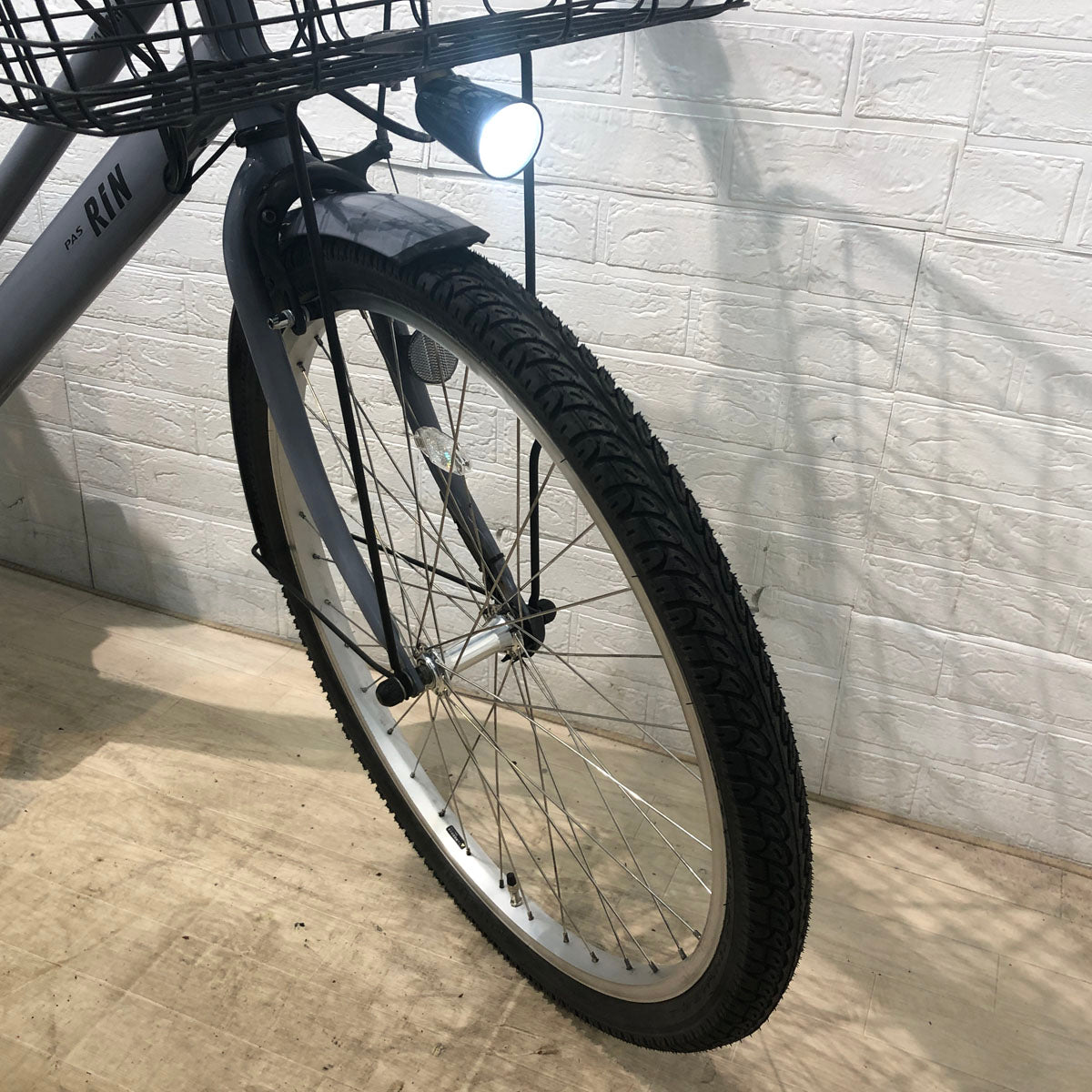 中古電動自転車 ヤマハ PAS RIN パス リン グレー 26インチ YB075