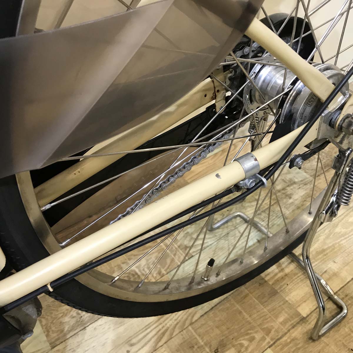 中古電動自転車 パナソニック ビビ DX SD ベージュ 26インチ KA090