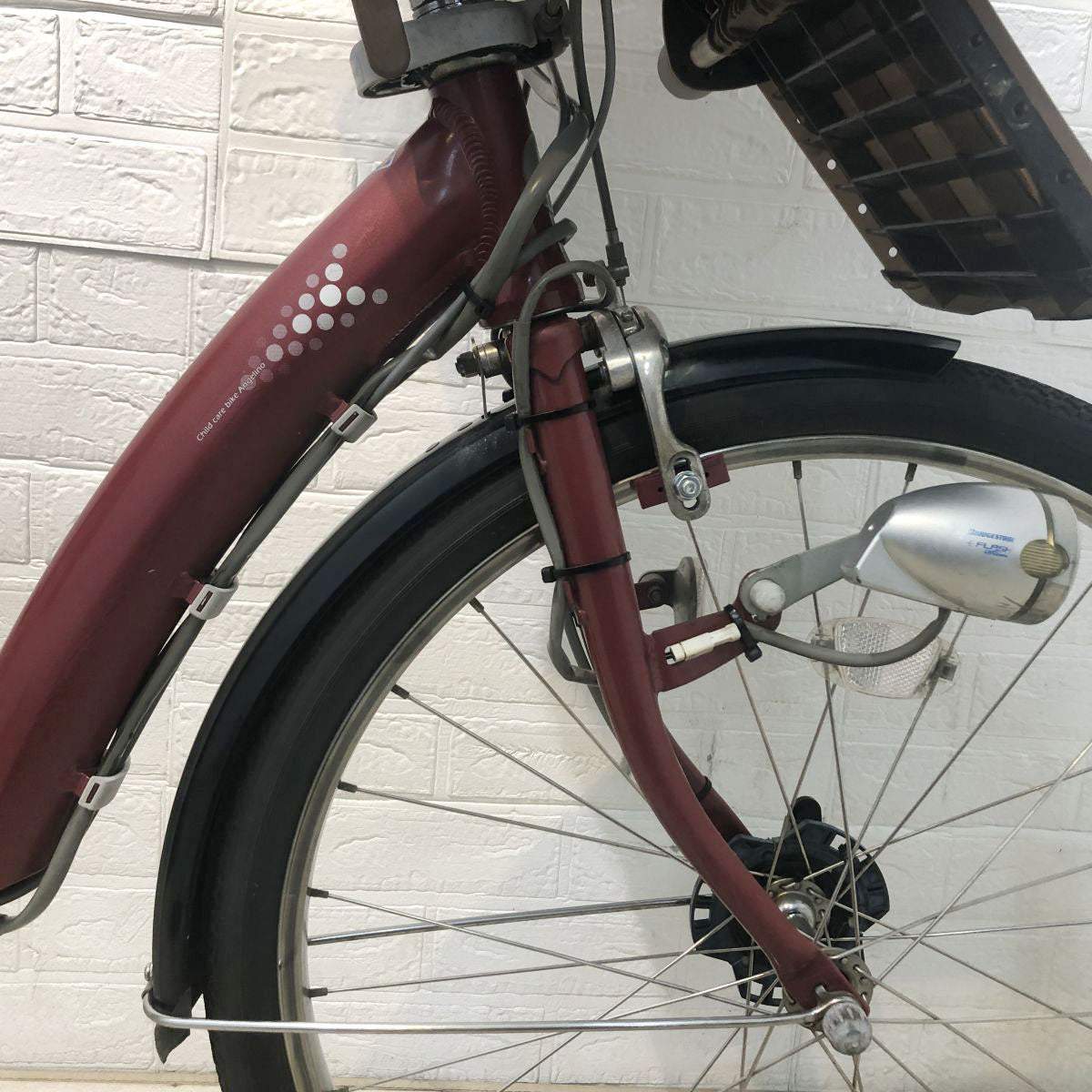 中古電動自転車 ブリヂストン アンジェリーノ アシスタ レッド 22×26インチ YG118