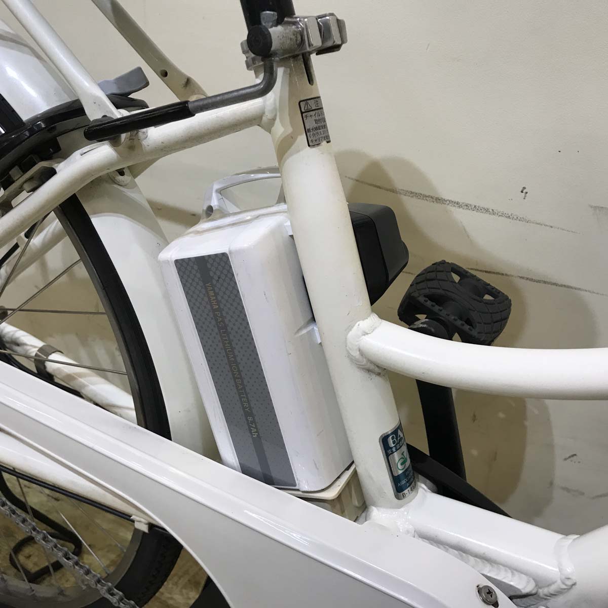中古電動自転車  ヤマハ PAS Ami パス アミ ホワイト 26インチ KA091 