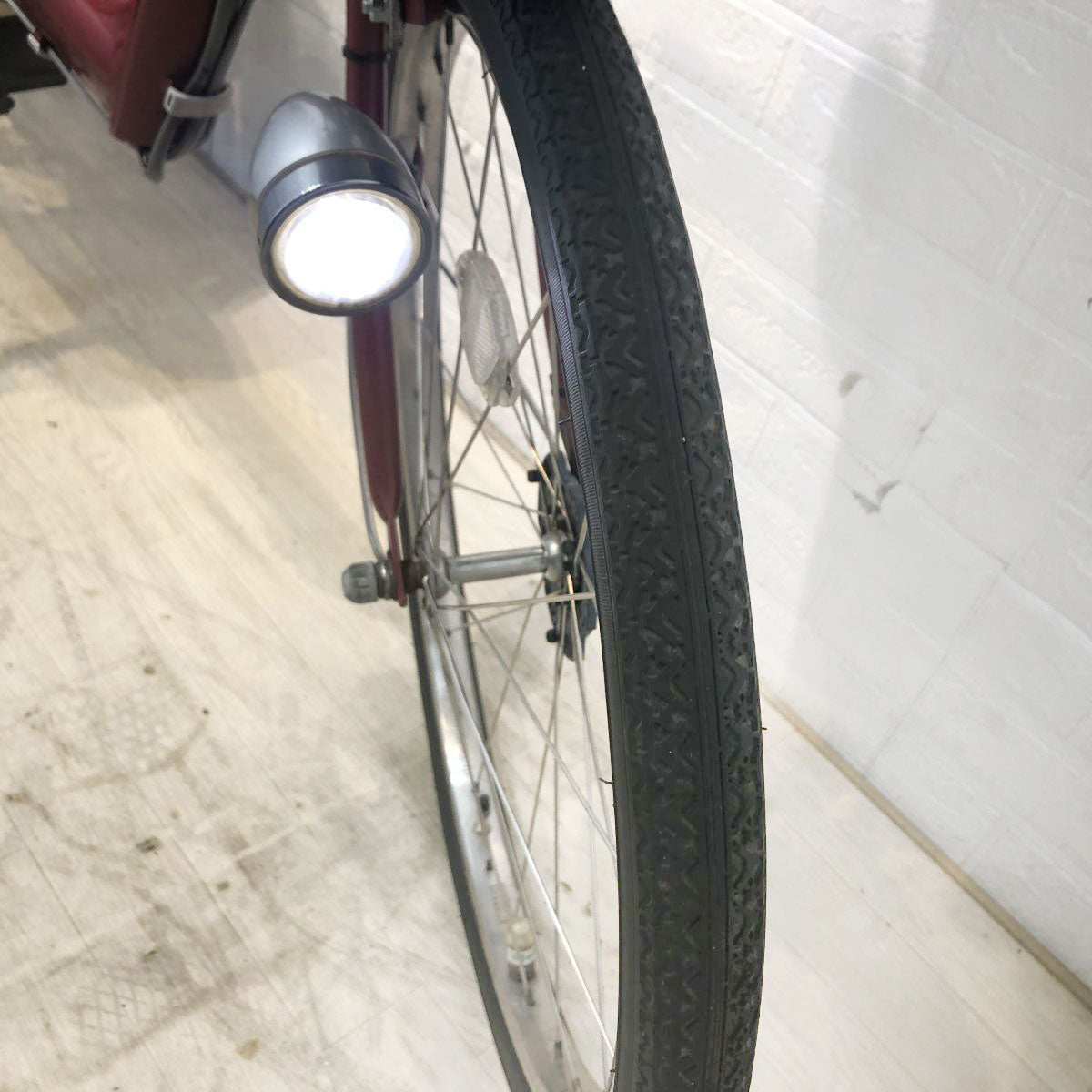 中古電動自転車 ブリヂストン アンジェリーノ アシスタ レッド 22×26インチ YG118