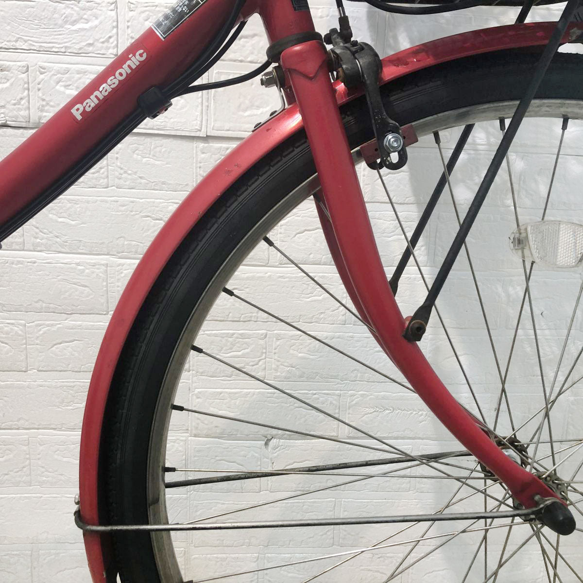 中古電動自転車 パナソニック エーガールズ レッド 26インチ YG120