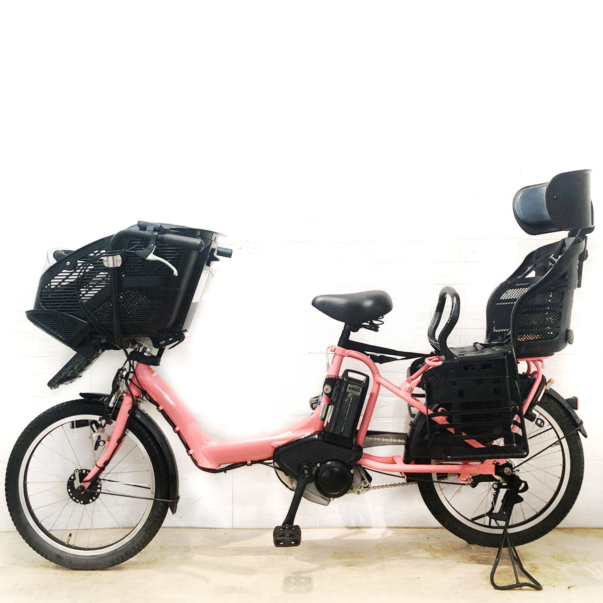 中古電動自転車 ヤマハ PAS Kiss mini パス キッス ミニ ピンク 20インチ YB080