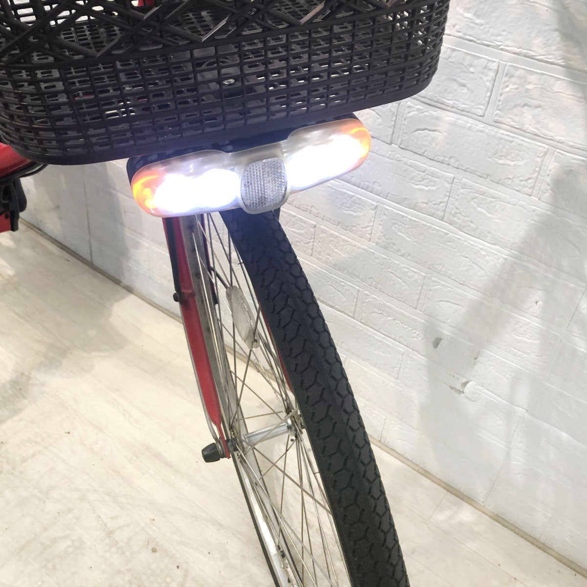 中古電動自転車 パナソニック エーガールズ レッド 26インチ YG120