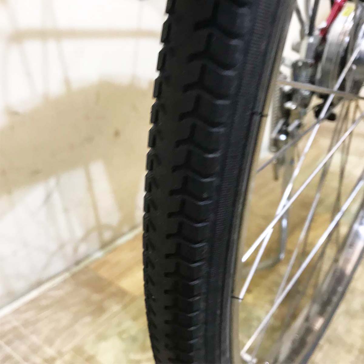 中古電動自転車  パナソニック ビビ DX レッド 26インチ KA094