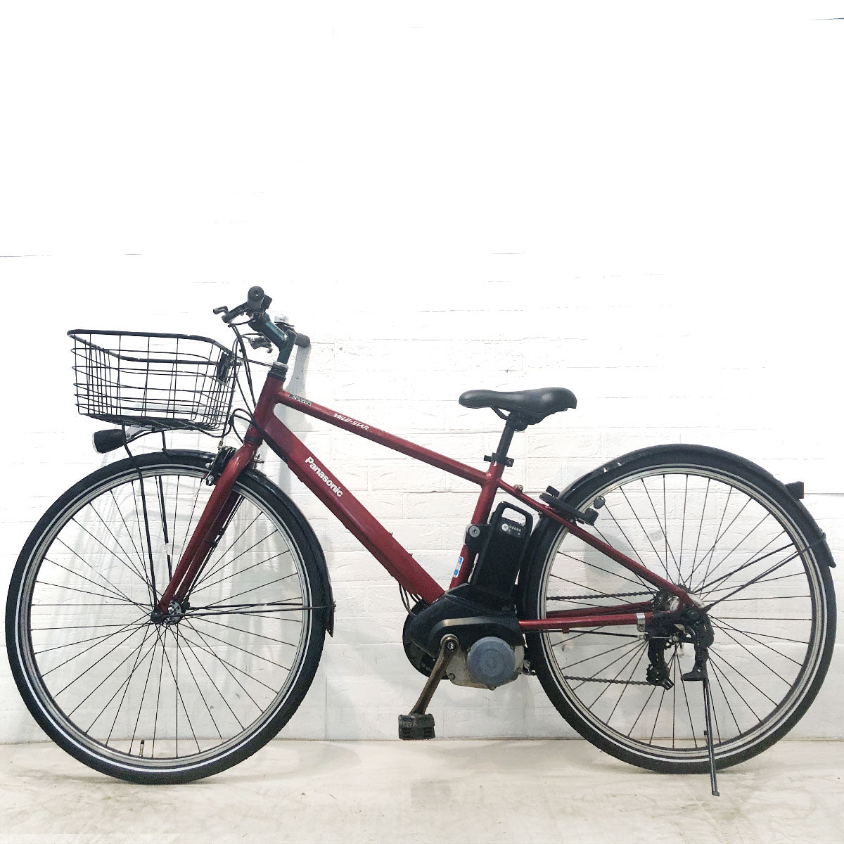 中古電動自転車 パナソニック ベロスター レッド 700C YG122