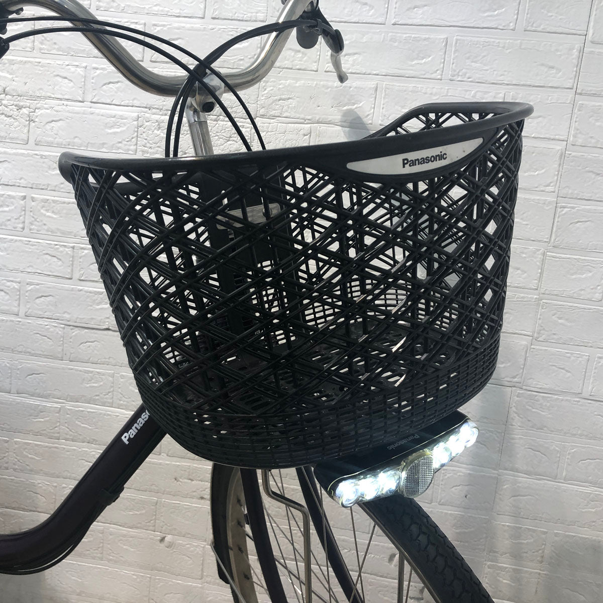 中古電動自転車 新品バッテリー パナソニック ビビ DX パープル 26インチ YB085