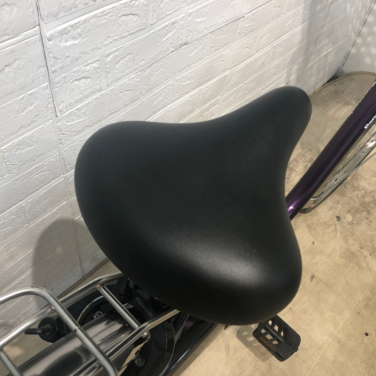 中古電動自転車 新品バッテリー パナソニック ビビ DX パープル 26インチ YB085