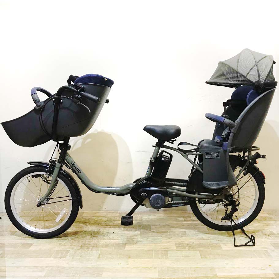 中古電動自転車 パナソニック ギュット クルーム DX カーキ 20インチ KA065