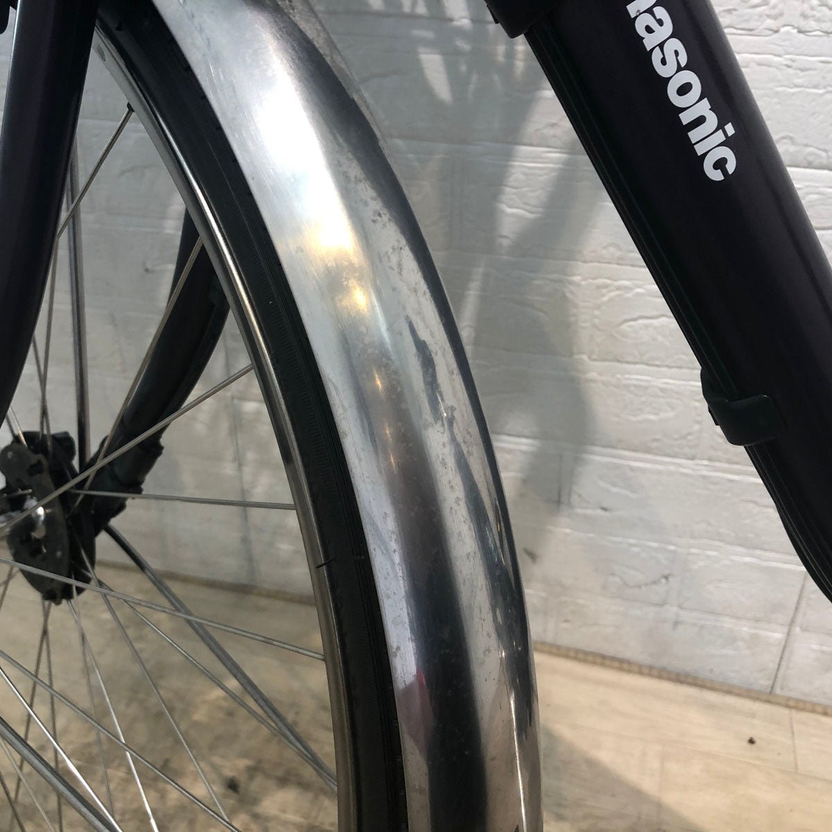 中古電動自転車 新品バッテリー パナソニック ビビ DX パープル 26インチ YB085