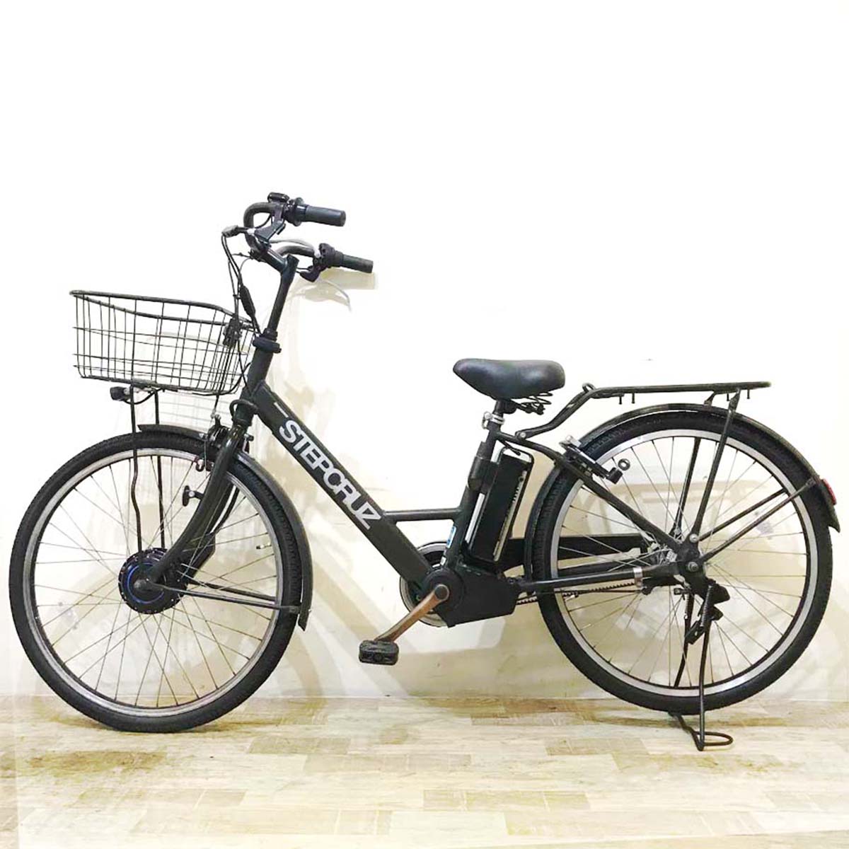 中古電動自転車  ブリヂストン ステップクルーズ e カーキ 26インチ KA100