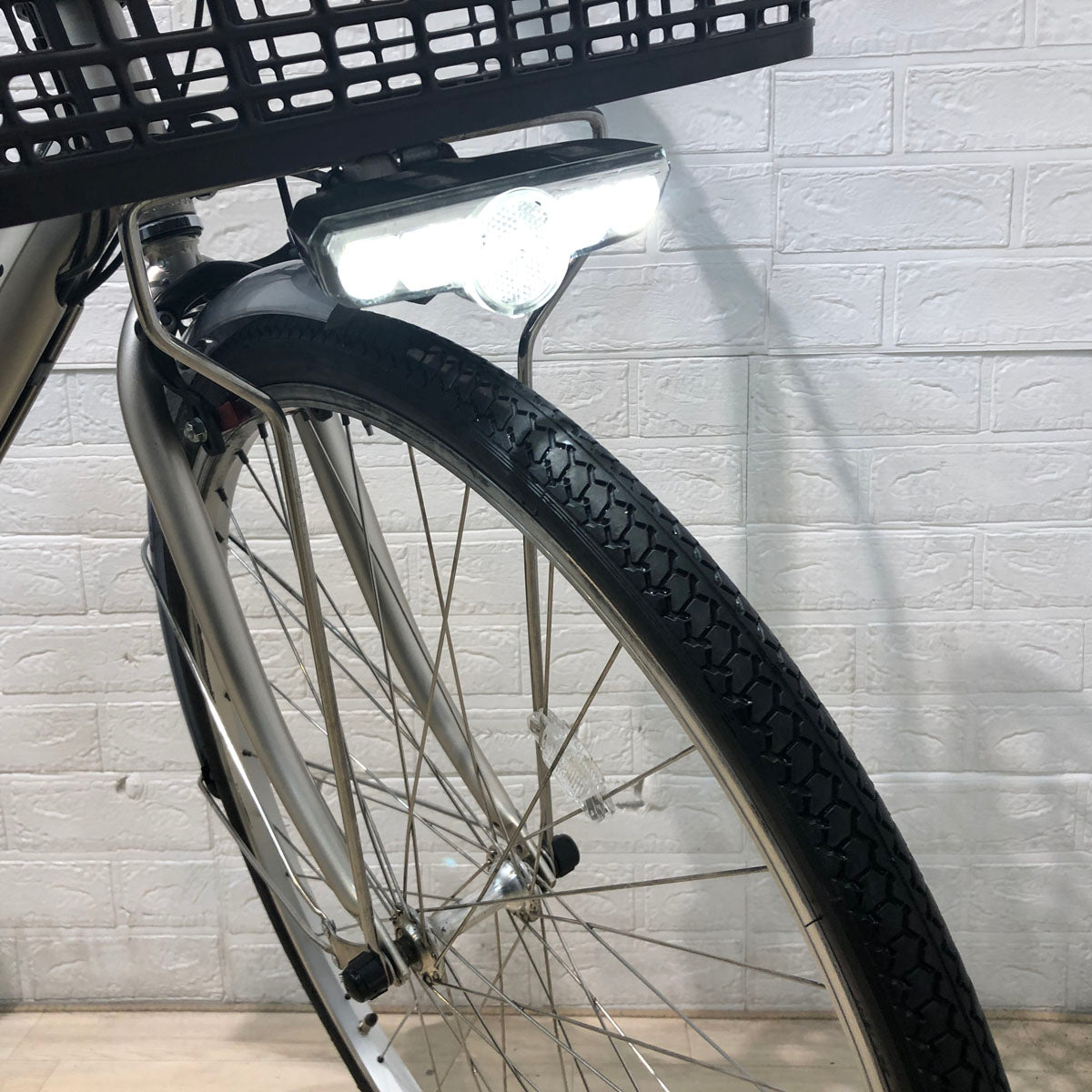 中古電動自転車 パナソニック ビビ L ウォームシルバー 26インチ YB087