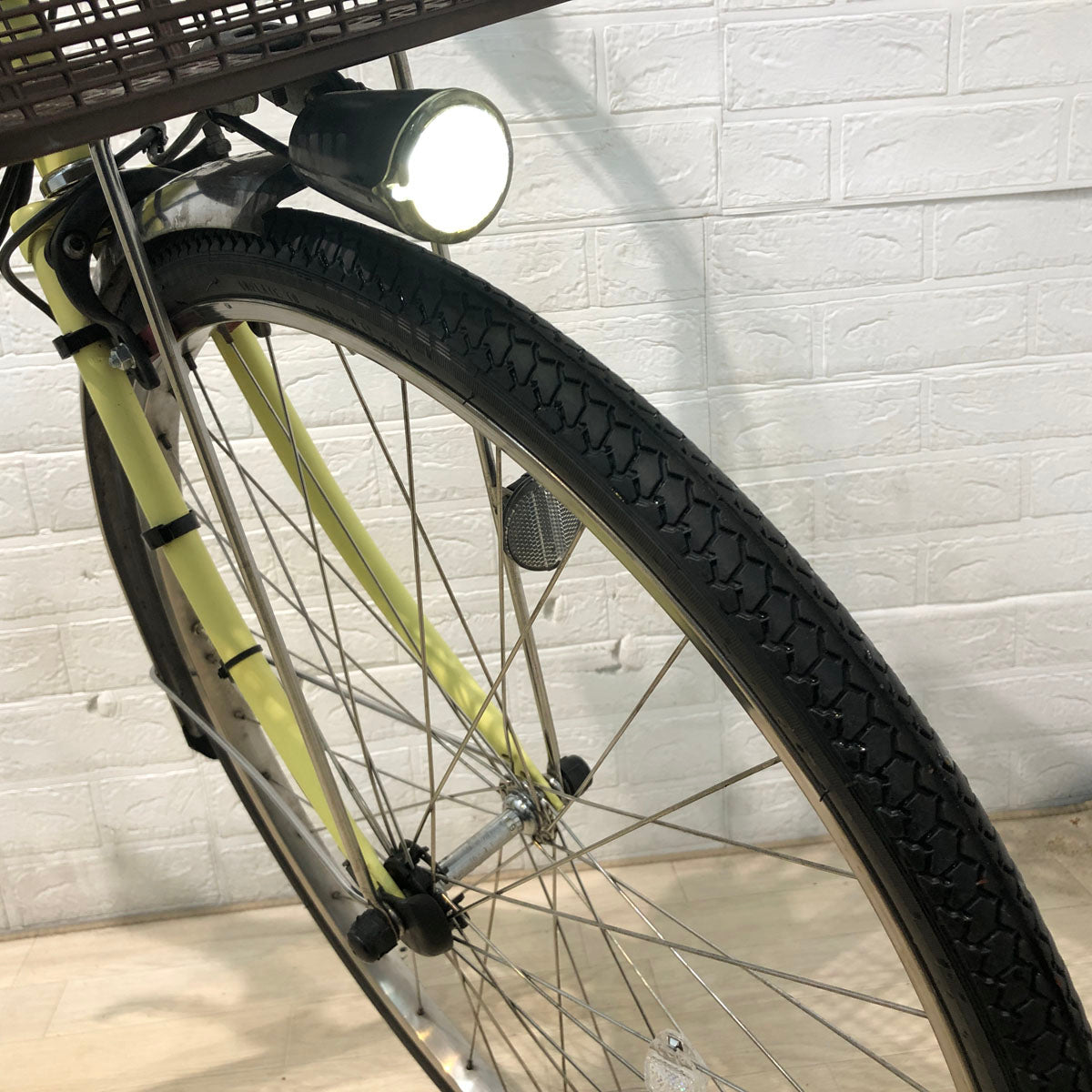 中古電動自転車 パナソニック ビビ スタイル イエロー 26インチ YB088