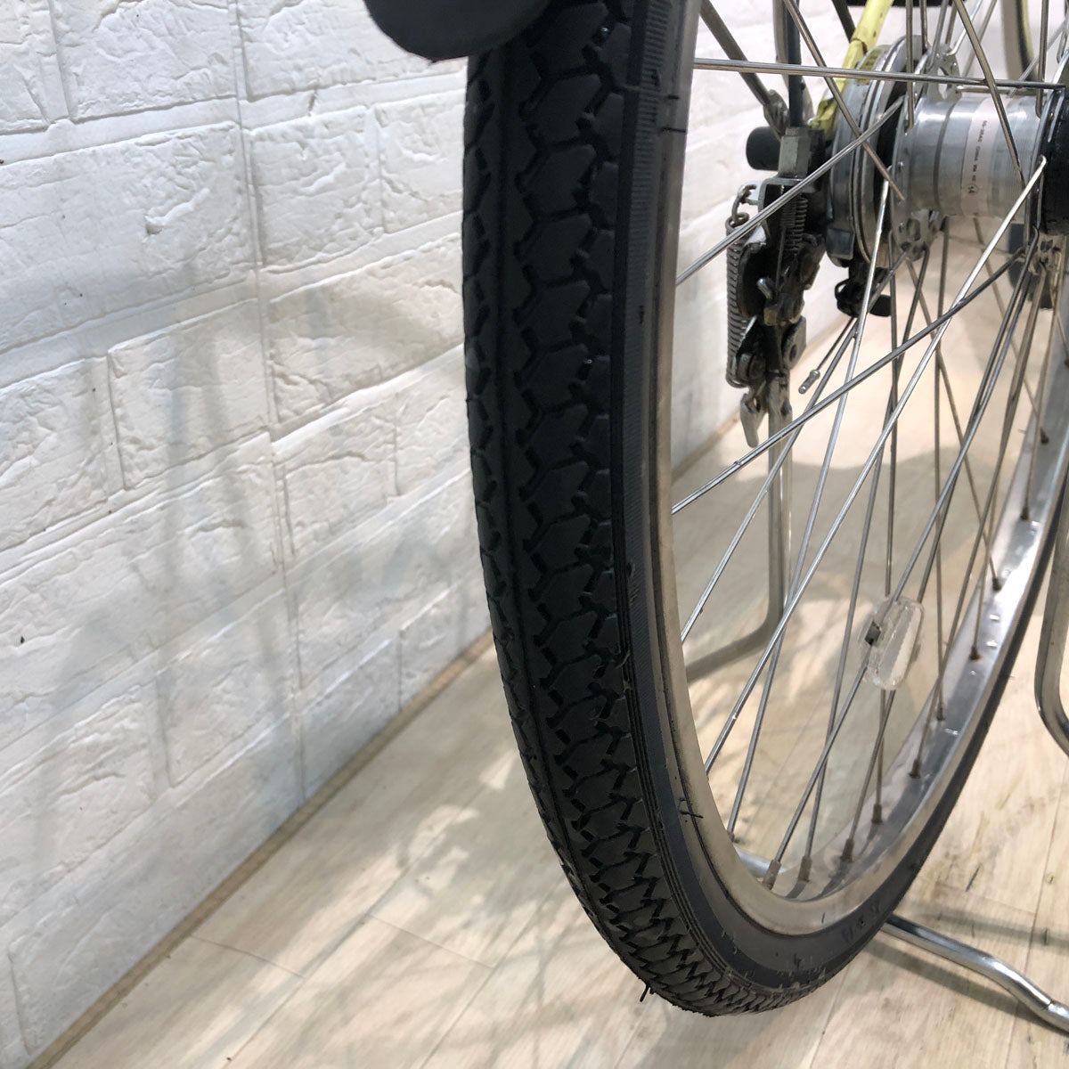 中古電動自転車 パナソニック ビビ スタイル イエロー 26インチ YB088