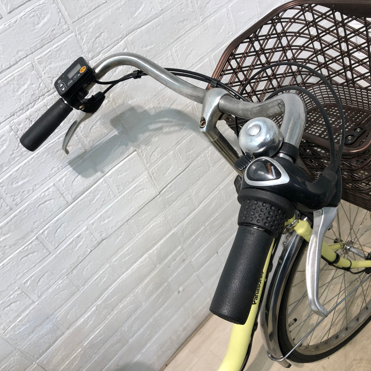 中古電動自転車 パナソニック ビビ スタイル イエロー 26インチ YB088