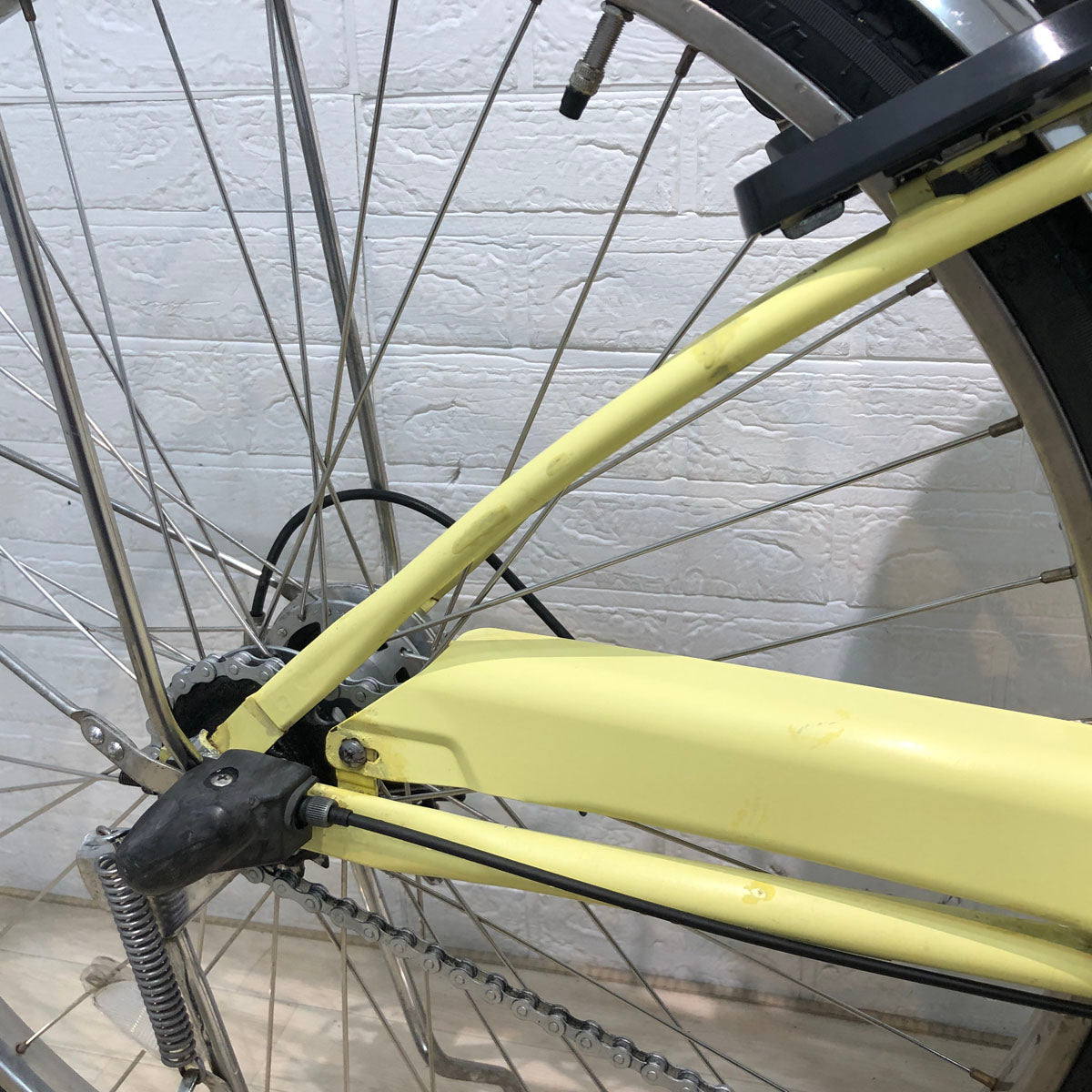 中古電動自転車 パナソニック ビビ スタイル イエロー 26インチ YB088