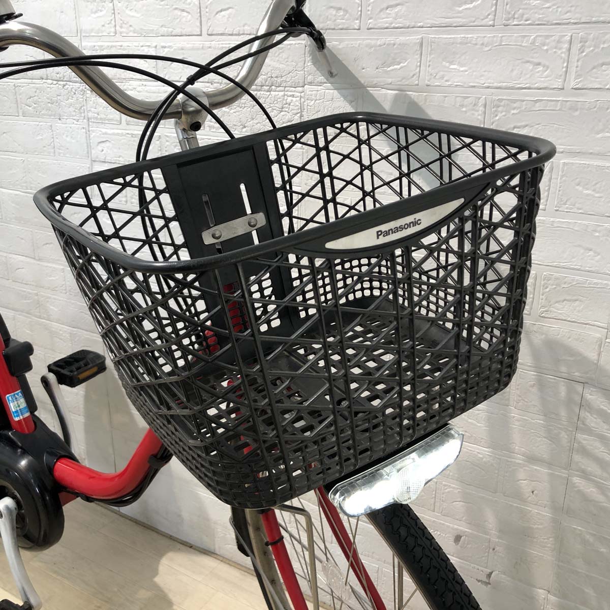 中古電動自転車 パナソニック ビビ DX レッド 26インチ YB090