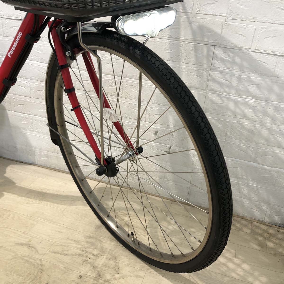 中古電動自転車 パナソニック ビビ DX レッド 26インチ YB090
