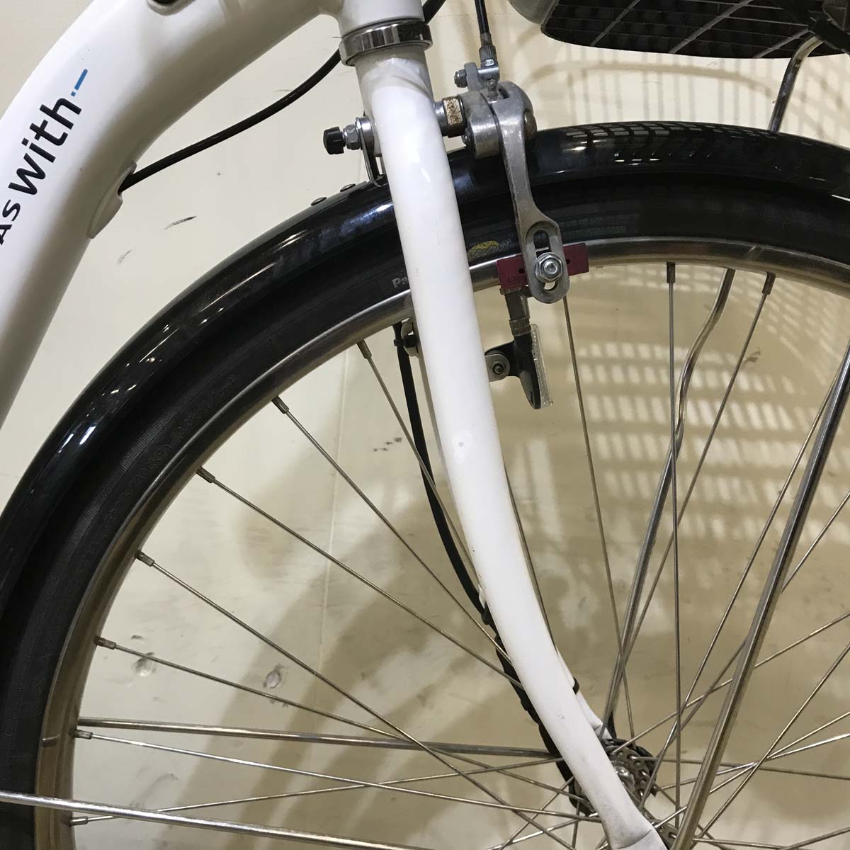 中古電動自転車 ヤマハ PAS With パス ウィズ ホワイト 26インチ KF127 