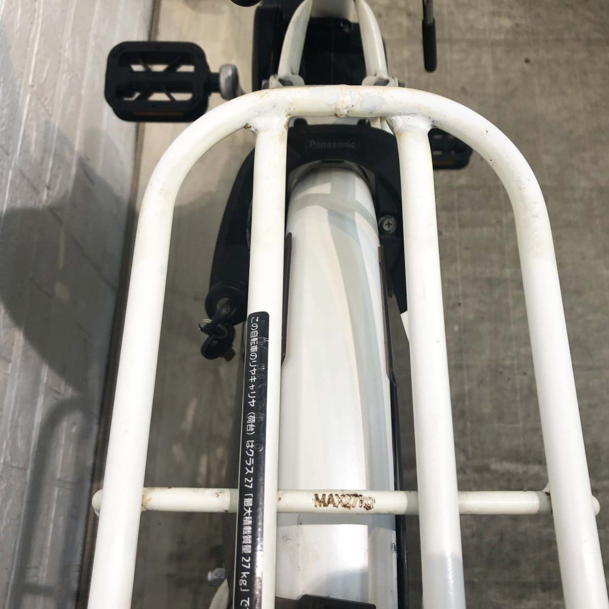 中古電動自転車 パナソニック ビビDX SD ホワイト 26インチ YH006