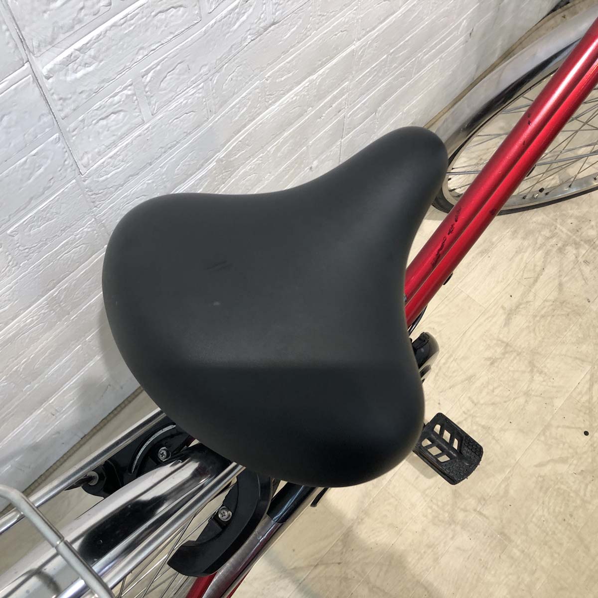 中古電動自転車 新品バッテリー パナソニック ビビ DX CITY ビビ DX シティ レッド 27インチ YB093