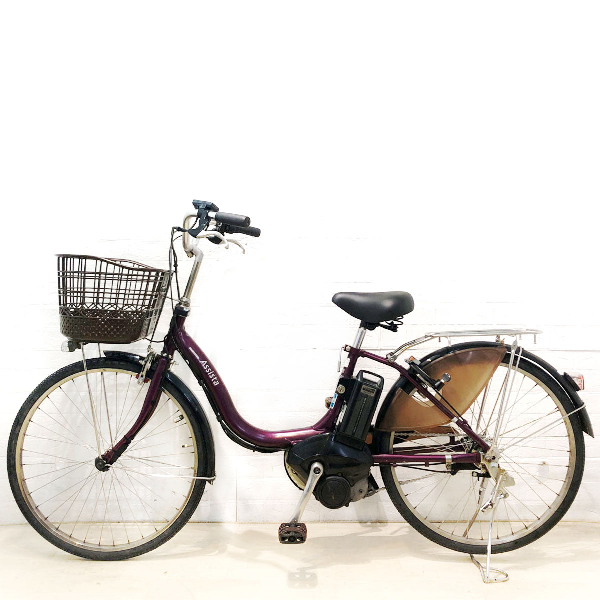 中古電動自転車 ブリヂストン アシスタ DX パープル 24インチ YB098