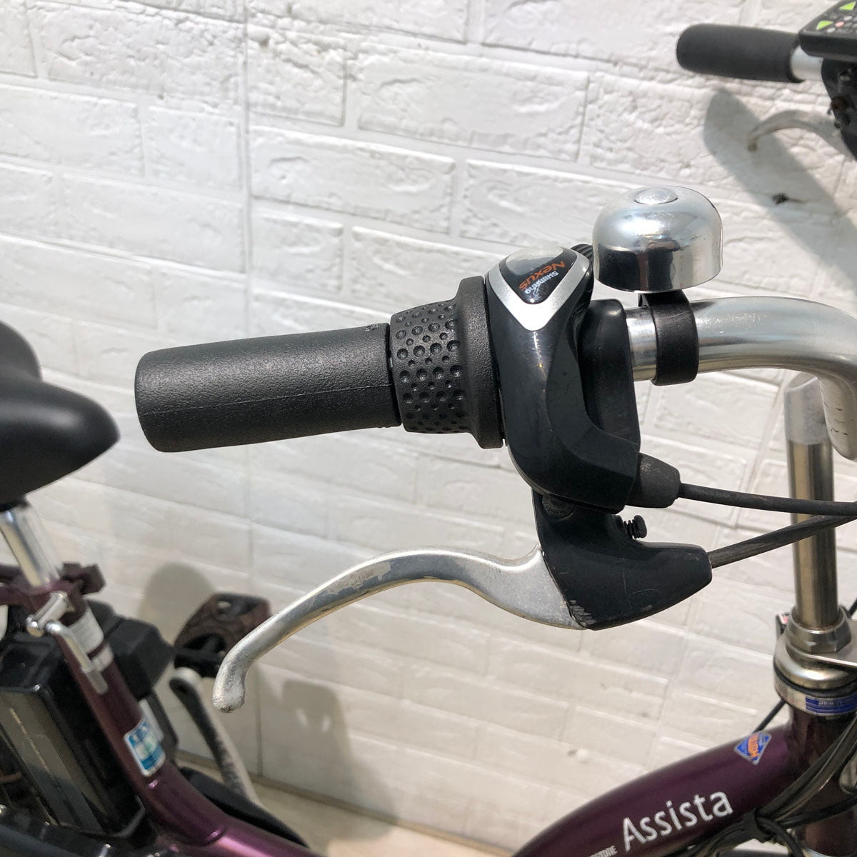 中古電動自転車 ブリヂストン アシスタ DX パープル 24インチ YB098